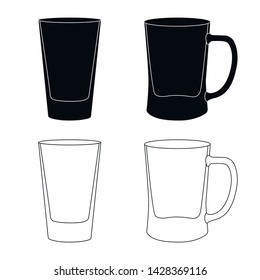Vector design of form and celebration symbol. Set of form and volume stock symbol for web.