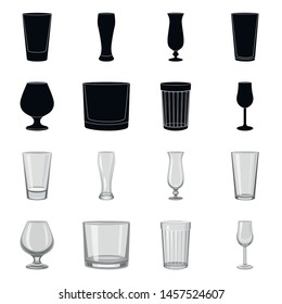 Vector design of form and celebration symbol. Set of form and volume stock vector illustration.