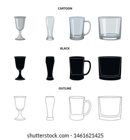 Vector design of form and celebration symbol. Set of form and volume vector icon for stock.
