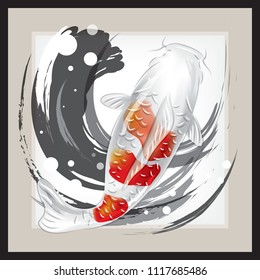 Vector design in the form of koifish.