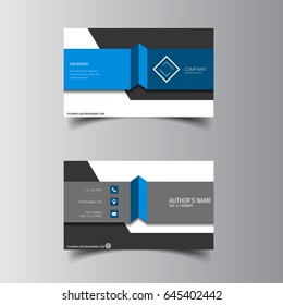 Vector design formal black and blue modern business card