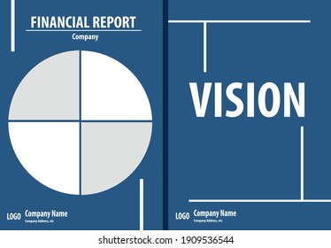 Vector Design for Formal Company Folder Financial Report Theme