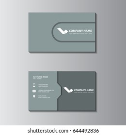 vector design formal grey modern business card