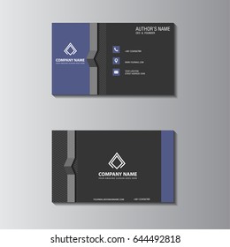 vector design formal purple modern business card