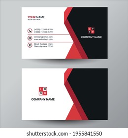 Vector design formal red modern business card