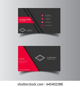 Vector design formal red modern business card