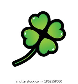 vector design of four lucky leaves