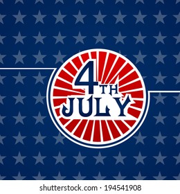 Vector design for fourth of july.