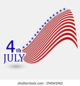 Vector design for fourth of july.