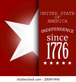 vector design for fourth of July, Independence day of America. 