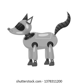 Vector design of fox and animal sign. Collection of fox and wild vector icon for stock.