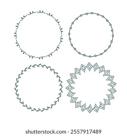 vector design frame elements set modern minimalistic doodle