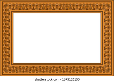 vector design frame in greek terracotta style
