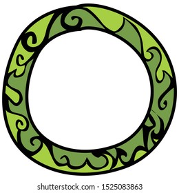 Vector Design Frame of an Green Circle