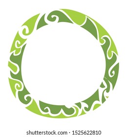 Vector Design Frame of a Green Circle