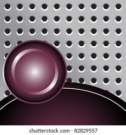 vector design with a frame on metal background