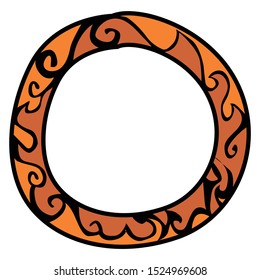 Vector Design Frame of an Orange Circle