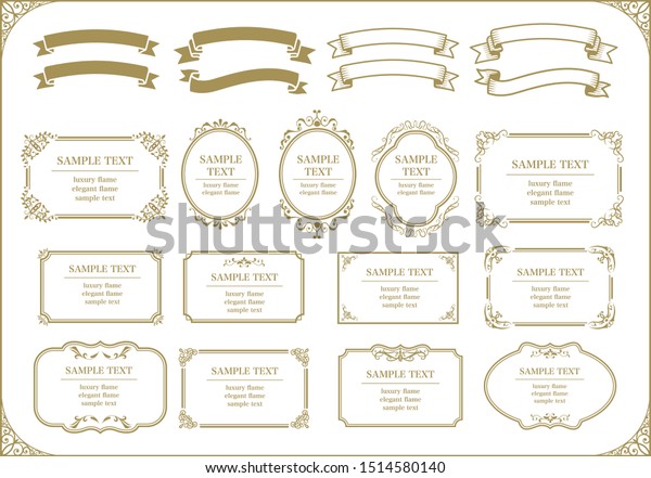 Vector Design Frame Set Stock Vector (Royalty Free) 1514580140 ...