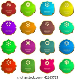 Vector design frames. Vector set.