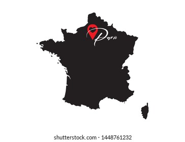 Vector Design of France Map