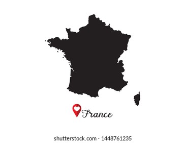 Vector Design of France Map