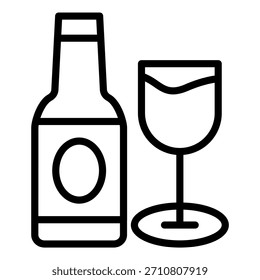 Estilo libre del icono del vino del diseño del Vector