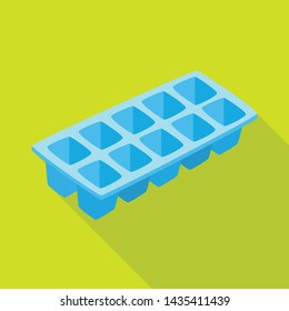 Vector design of freezer and ice icon. Set of freezer and cube vector icon for stock.