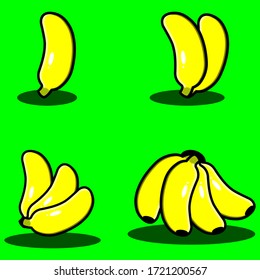 
diseño vectorial de un plátano fresco