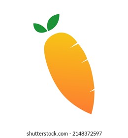 vector design, fresh carrot shape illustration