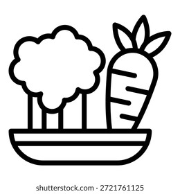 Vector Design Fresh Ingredients Icon Style