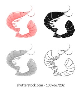 Vector design of fresh  and restaurant logo. Set of fresh  and marine   vector icon for stock.