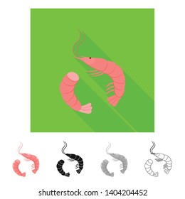 Vector design of fresh  and restaurant sign. Collection of fresh  and marine   stock symbol for web.