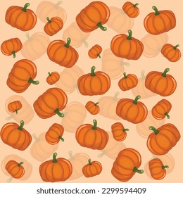 vector design, fresh tropical pumpkin pattern illustration