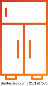 Estilo de icono de la nevera de diseño de vectores