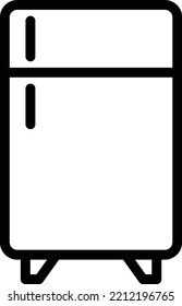 Estilo de icono de la nevera de diseño de vectores