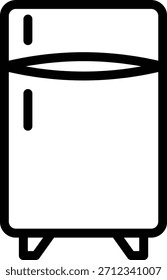 Estilo del icono del refrigerador del diseño del Vector