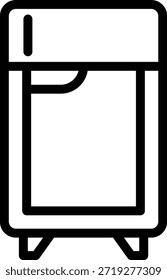 Estilo del icono del refrigerador del diseño del Vector