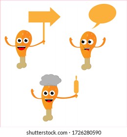 Vector Design - fried chicken character