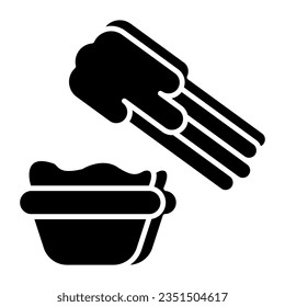 Vector design of fries dipping
