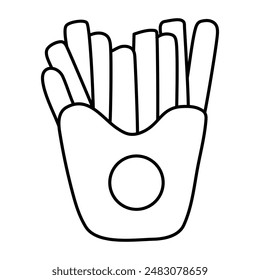 Diseño de Vector de paquete de papas fritas

