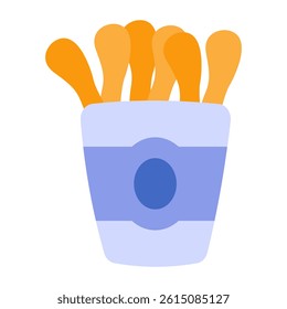 Vector design of fries packet