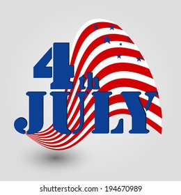vector design fro fourth of July, Independence day of America. 