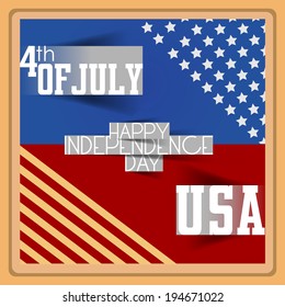 vector design fro fourth of July, Independence day of America. 