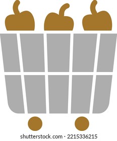 Vector Design Fruit Cart Icon Style