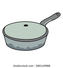 vector design, frying pan illustration