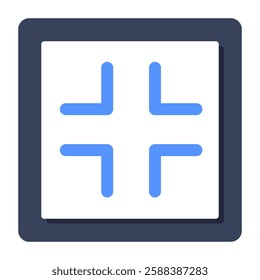 Vector design of fullscreen icon isolated on white background