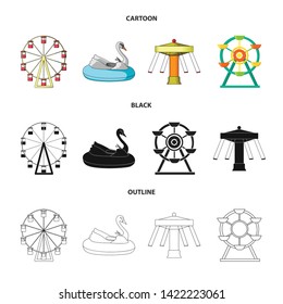 Vector design of fun and horse  icon. Collection of fun and circus vector icon for stock.