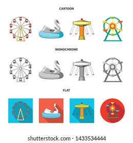 Vector design of fun and horse icon. Set of fun and circus stock symbol for web.