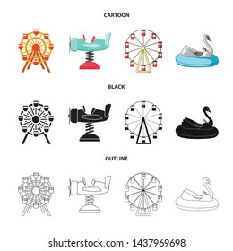 Vector design of fun and horse logo. Set of fun and circus vector icon for stock.