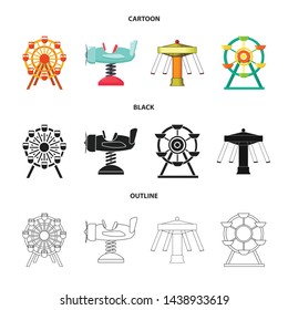 Vector design of fun and horse logo. Collection of fun and circus vector icon for stock.